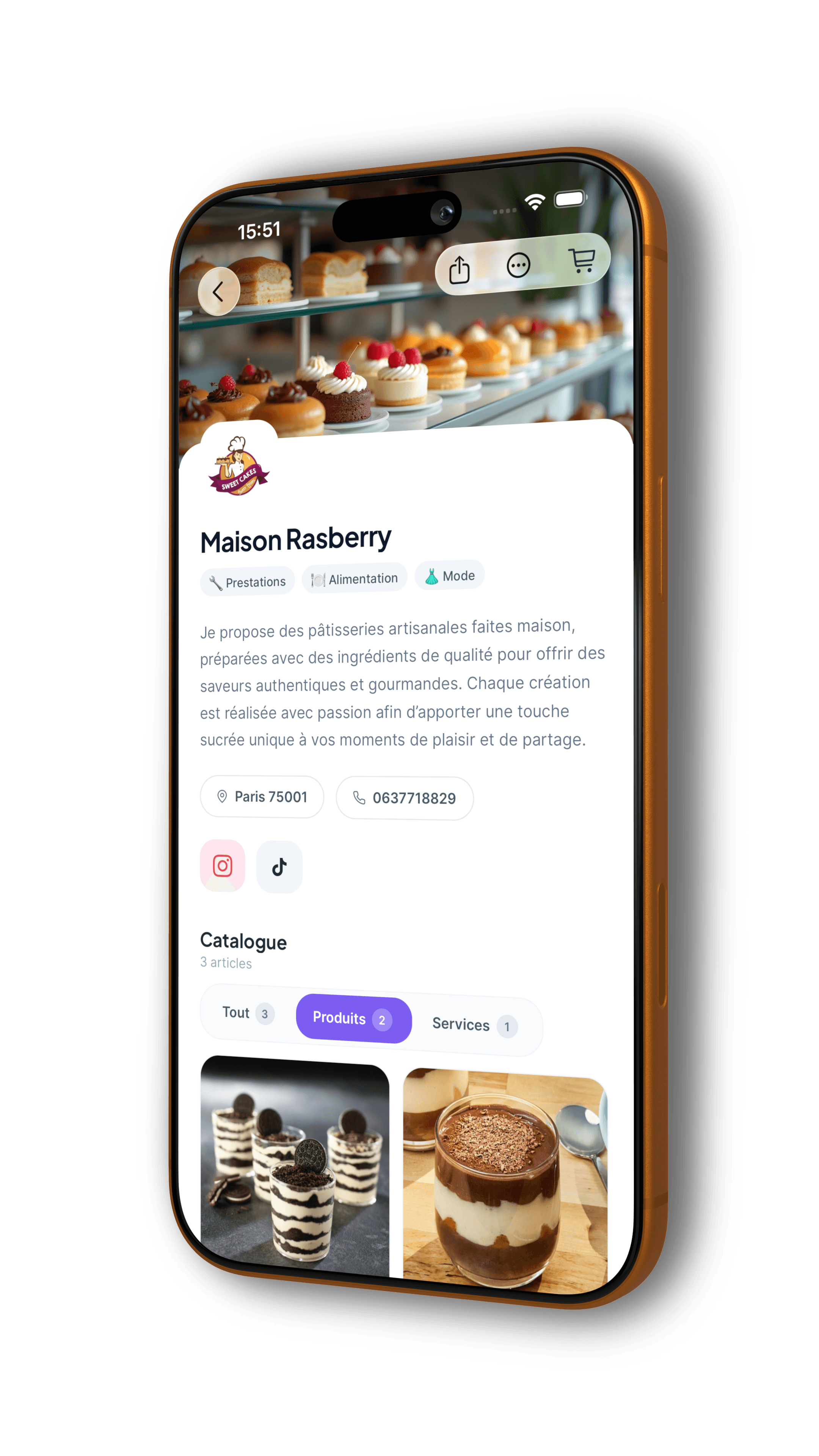 Aperçu de l'app KOMZI